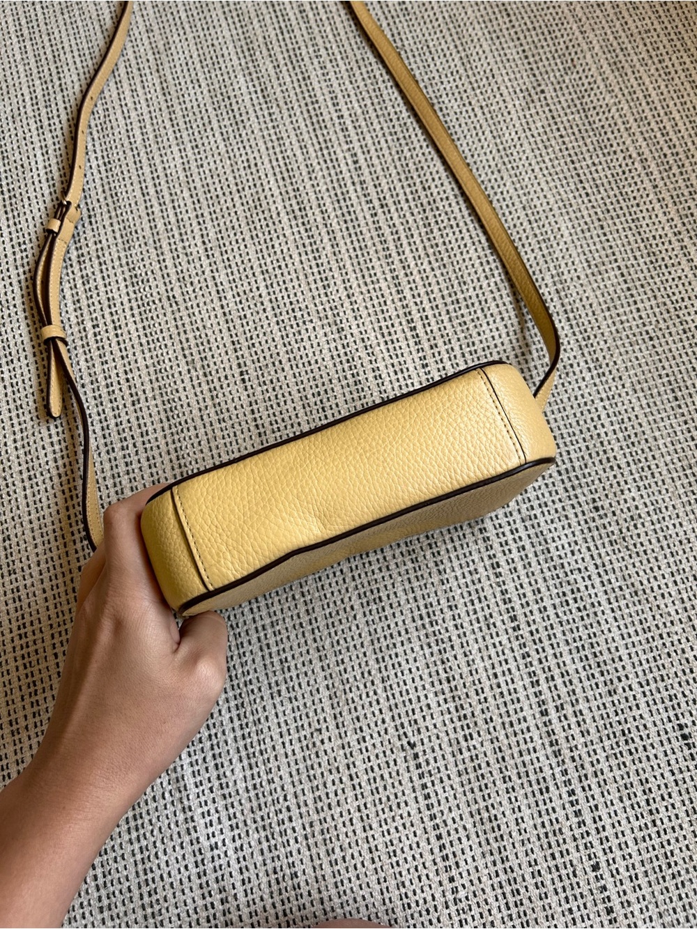 COACH Yellow Pebbled Leather Crossbody with Princess Belle - Picture 3 of 11